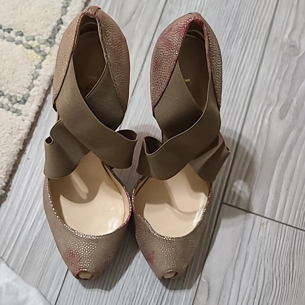 Louboutin Gold Heels - Picture 6 of 8